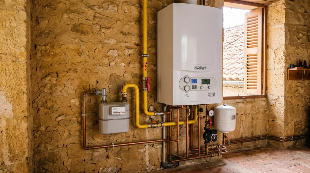 Installation intérieure de gaz — compteur, chaudière et raccordements — Gaz à Brest