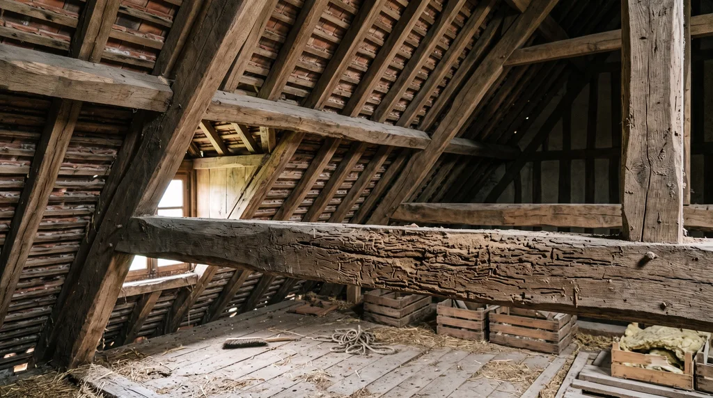 Bois de structure et charpente — sondage des bois — Termites à Île-de-Sein